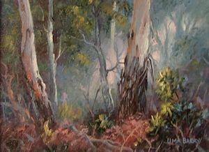 Through the Mist, Buxton, Victoria (16 x 12cm)